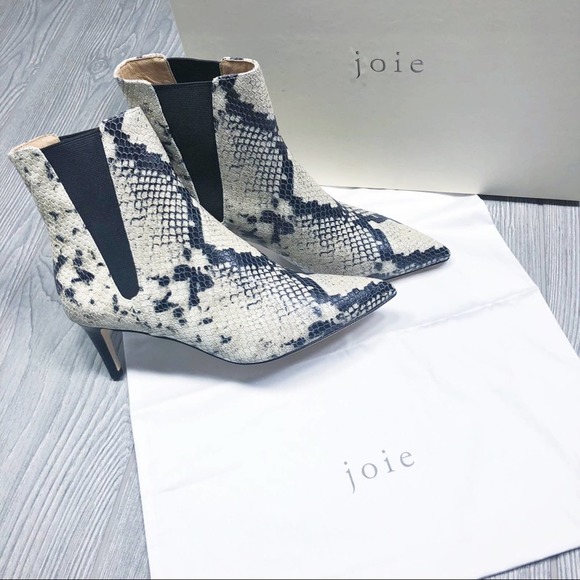Joie Ralti python print booties ivory size 7 - Picture 3 of 11
